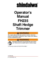 Shindaiwa FH235 Operator'S Manual предпросмотр