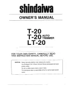 Shindaiwa LT-20 Owner'S Manual preview