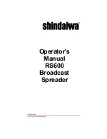 Shindaiwa RS600 Operator'S Manual preview