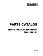 Preview for 1 page of Shindaiwa SBA-AH230 Parts Catalog