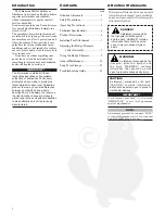Preview for 2 page of Shindaiwa SBA-AH2422 Owner'S/Operator'S Manual