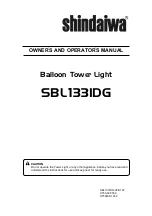 Preview for 1 page of Shindaiwa SBL133IDG Owner'S And Operator'S Manual