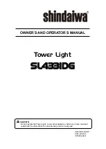 Preview for 1 page of Shindaiwa SL433IDG Owner'S And Operator'S Manual