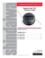 Shindaiwa Speed-Feed 375 Illustrated Parts List предпросмотр