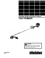 Предварительный просмотр 1 страницы Shindaiwa T254 Owner'S/Operator'S Manual