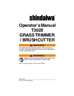 Preview for 1 page of Shindaiwa T302X Operator'S Manual