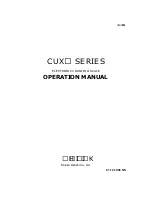 Shinko CUX II Series Operation Manual предпросмотр