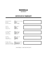 SHINOLA 3540.D Manual preview