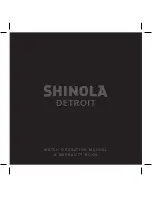 Preview for 1 page of SHINOLA 5021.D Operation Manual & Warranty Book