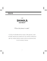 Preview for 6 page of SHINOLA 5021.D Operation Manual & Warranty Book