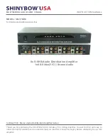 Preview for 1 page of Shinybow USA SB-3709MRM Instruction Manual