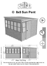 Shire 8x8 Sun Pent Instruction Leaflet preview
