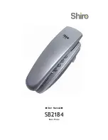 Предварительный просмотр 1 страницы Shiro SB2184 User Manual