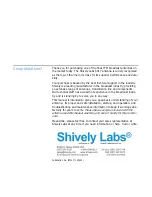 Preview for 2 page of Shively Labs 6017 Instruction Manual