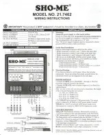 SHO-ME 21.7462 Wiring Instructions preview