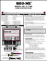 Preview for 1 page of SHO-ME 21.7490 Wiring Instructions