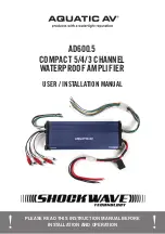 Shockwave Aquatic AV AD600.5 User And Installation Manual preview