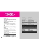 SHOEI QWEST Instructions For Use Manual preview