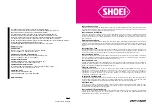 Preview for 1 page of SHOEI RF-1400 Instructions For Use Manual