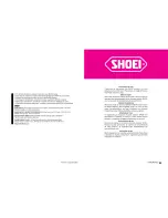 SHOEI Syncrotec Instructions For Use Manual предпросмотр