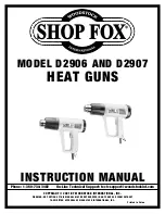 Shop fox D2906 Instruction Manual предпросмотр