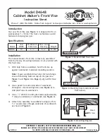 Предварительный просмотр 1 страницы Shop fox D4648 Instruction Sheet