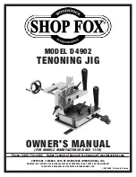 Preview for 1 page of Shop fox D4902 Owner'S Manual