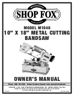 Предварительный просмотр 1 страницы Shop fox M1048 Owner'S Manual