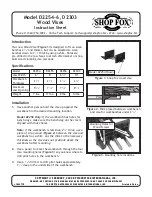 Shop fox SHOP FOX D2254-6 Instruction Sheet предпросмотр