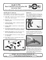 Shop fox SHOP FOX D3756 Instruction Sheet preview