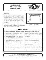 Предварительный просмотр 1 страницы Shop fox SHOP FOX D4041 Instruction Sheet