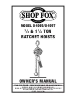 Preview for 1 page of Shop fox SHOP FOX D4057 Owner'S Manual