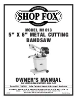 Shop fox SHOP FOX M1013 Owner'S Manual preview