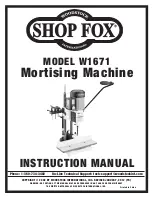 Preview for 1 page of Shop fox Shop Fox W1671 Instruction Manual