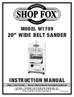 Предварительный просмотр 1 страницы Shop fox SHOP FOX W1709 Instruction Manual