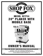 Предварительный просмотр 13 страницы Shop fox SHOP FOX W1754 Manual Insert