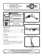 Shop fox SHOP FOX W1790 Instruction Sheet предпросмотр