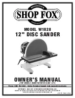 Shop fox SHOP FOX W1828 Owner'S Manual preview