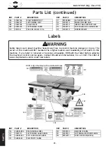 Preview for 44 page of Shop fox SHOP FOX W1829 Owner'S Manual