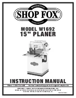 Preview for 1 page of Shop fox W1692 Instruction Manual