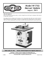 Preview for 16 page of Shop fox W1702 Manual