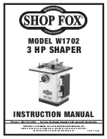 Preview for 20 page of Shop fox W1702 Manual