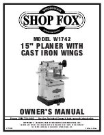 Preview for 39 page of Shop fox W1742 Manual Insert