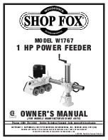 Preview for 2 page of Shop fox W1767 Owner'S Manual