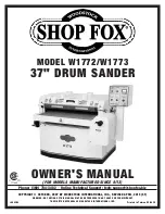 Предварительный просмотр 1 страницы Shop fox W1772 Owner'S Manual