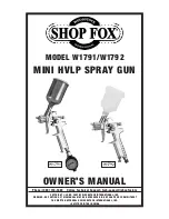 Shop fox W1791 Owner'S Manual preview