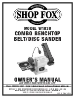 Preview for 2 page of Shop fox W1838 Owner'S Manual