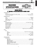 Preview for 5 page of Shop fox W1839 Owner'S Manual