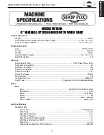 Preview for 7 page of Shop fox W1839 Owner'S Manual