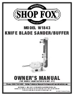 Предварительный просмотр 1 страницы Shop fox W1843 Owner'S Manual